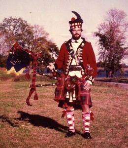 The author as a piper with the 42nd